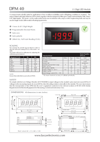 Thumbnail of document Data Sheet - DPM 40 Voltmeter